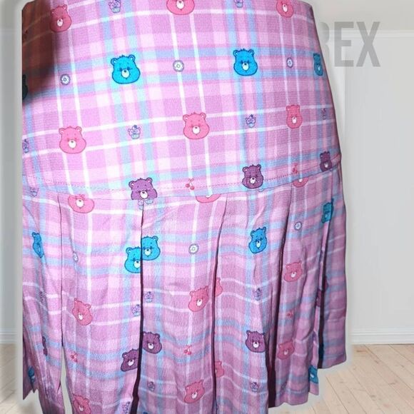 DOLLS Kill x Care Bears Harmony in My Heart Plaid Pleated Mini Skirt, Small NWT - Picture 7 of 11